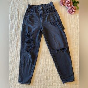 American Eagle Distressed Black Jeans for Women